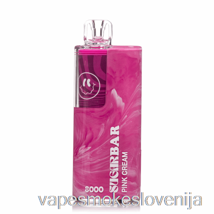 Vape Slovenija Sladkorna Ploščica Sb8000 Za Enkratno Uporabo Roza Krema